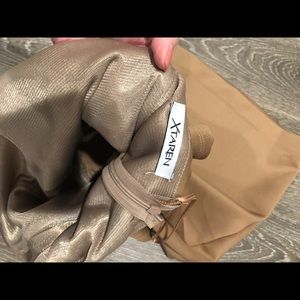 Nude/tan asymmetrical dress